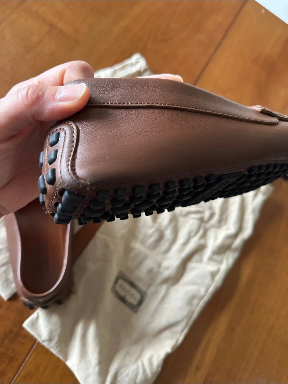 Gucci brown leather